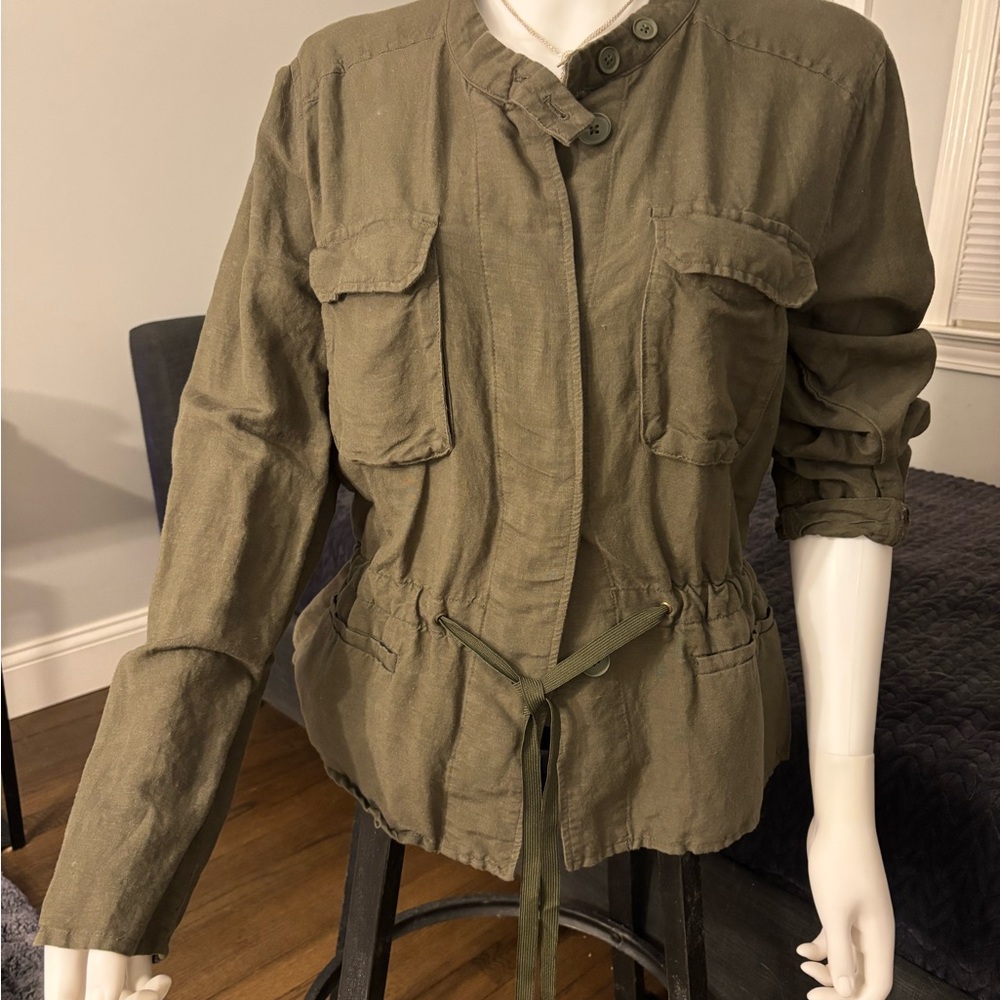 Who What Wear Utility Jacket in Army Green